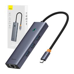 Hub 6 in 1 UltraJoy 6-Port ( USB-C to 1xHDMI4K@30Hz + 3xUSB 3.0 + 1xPD +RJ45)