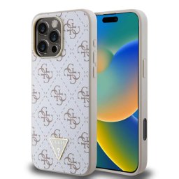 Husa Husa pentru iPhone 16 Pro - Guess Hardcase 4G Triangle Metal Logo (GUHCP16LPG4GPH) - White