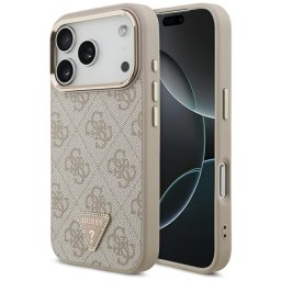 Husa Husa pentru iPhone 17 Pro Max - Guess Hardcase 4G Triangle Logo MagSafe (GUHMP17XP4GTDGMP) - Pink