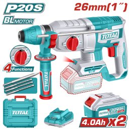 TOTAL - CIOCAN ROTOPERCUTOR - 2,5J - 20V - LI-ION (INCLUDE 2 ACUMULATORI SI INCARCATOR)