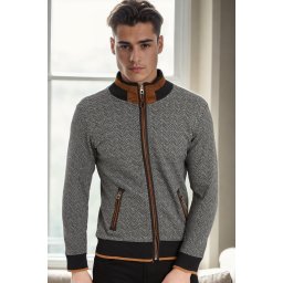 Hanorac bărbătesc cu model de pește