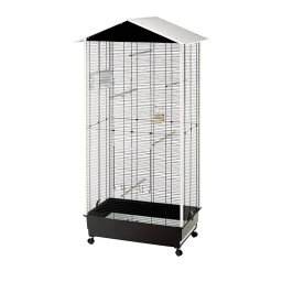 Voliera FERPLAST Nota pentru Canari si Pasari Mici H 161.5CM Alb/Negru