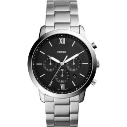 FOSSIL Ceas analogic negru / argintiu / alb
