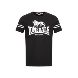 LONSDALE Tricou negru / alb