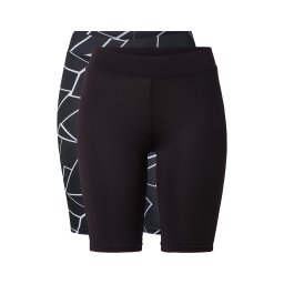 Urban Classics Leggings gri metalic / negru / alb