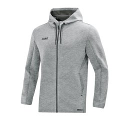 JAKO Bluză cu fermoar sport gri metalic / gri amestecat / negru