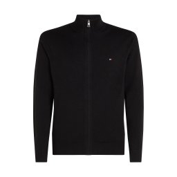 TOMMY HILFIGER Geacă tricotată roșu / negru / alb