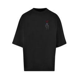 Merchcode Tricou 'K Heart' roșu / negru / alb