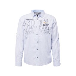 CAMP DAVID Cămașă bleumarin / albastru deschis / gri deschis / alb