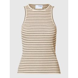 SELECTED Top 'ANNA' bej / negru