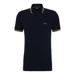 BOSS Tricou 'Paul' nisipiu / albastru noapte