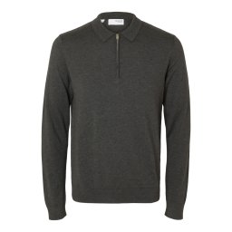 SELECTED Pulover 'SLHBerg' gri metalic