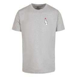 Mister Tee Tricou 'Love Sign 2.0' gri amestecat / roșu / negru / alb