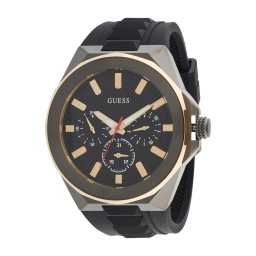 GUESS Ceas analogic 'Dashboard' auriu / gri argintiu / negru