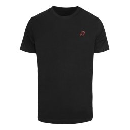 Mister Tee Tricou 'Life's Sweet Cherries' roșu pastel / negru