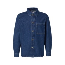 DAN FOX APPAREL Cămașă 'Essential' albastru denim