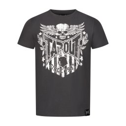 Tapout Tricou 'Westlake' gri metalic / alb
