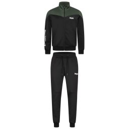 LONSDALE Costum de trening 'Caution' verde / negru / alb