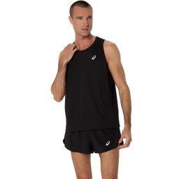 ASICS Tricou funcțional negru / alb