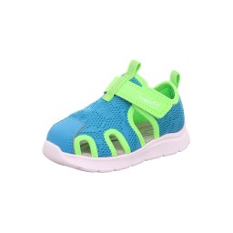 SUPERFIT Sandale 'WAVE' azur / verde măr / alb