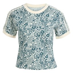 ADIDAS ORIGINALS Tricou 'Adidas Originals X Liberty London' verde petrol / alb natural