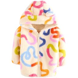 Next Jachetă fleece crem / albastru / albastru deschis / kaki