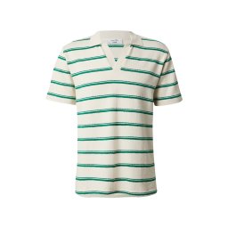 DAN FOX APPAREL Tricou 'Kevin' verde / alb lână