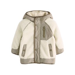 Next Jachetă fleece ecru / kaki