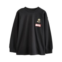 Next Tricou 'Guardians of the Galaxy Groot' bej / maro deschis / negru / alb