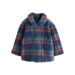 Next Jachetă fleece bleumarin / albastru deschis / portocaliu