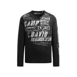 CAMP DAVID Tricou negru / alb