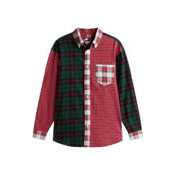 Tommy Jeans Cămașă albastru închis / verde închis / roșu intens / alb