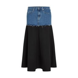 KARL LAGERFELD JEANS Fustă albastru denim / negru