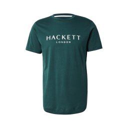 Hackett London Tricou verde smarald / alb