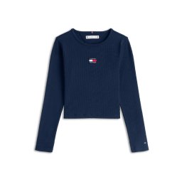 TOMMY HILFIGER Tricou 'Heritage Extra Slim Long Sleeve' albastru marin