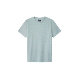 Hackett London Tricou 'Birdseye' verde mentă / alb