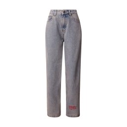 Ed Hardy Jeans 'Dragon and Sword' gri denim / mov liliachiu / roșu cireș / negru