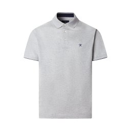 Hackett London Tricou albastru închis / gri deschis