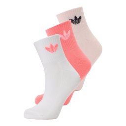 ADIDAS ORIGINALS Șosete roz pastel / roșu pepene / negru / alb perlat