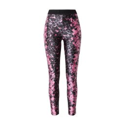 Versace Jeans Couture Leggings gri închis / roz / roz deschis / negru