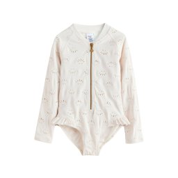 Next Costum de baie întreg alb lână