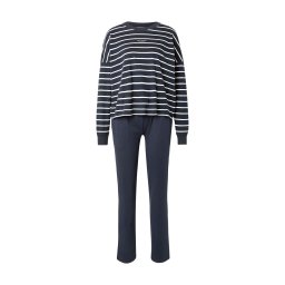 Marc O'Polo Pijama albastru închis / alb