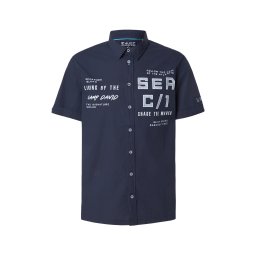 CAMP DAVID Cămașă albastru marin / alb