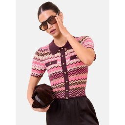 Lipsy Tricou roz / roz pastel / roșu bordeaux