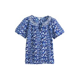 Next Bluză albastru / albastru cobalt / alb