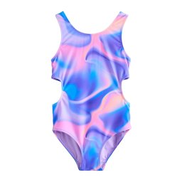 Next Costum de baie întreg albastru / albastru neon / lila / roz deschis