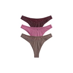 The Set Slip costum de baie ombră / rosé / roşu închis / alb