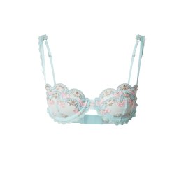 WILD LOVERS Sutien 'MILA' albastru deschis / verde deschis / roz deschis