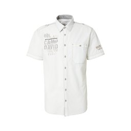 CAMP DAVID Cămașă fildeş / gri taupe