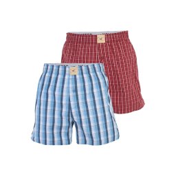 HOLLISTER Boxeri opal / albastru deschis / roșu / alb